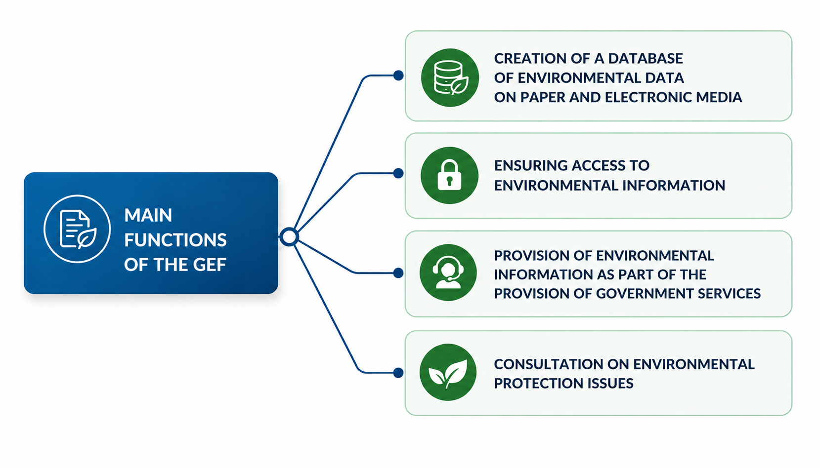 Primary functions of the State Fund of Ecological Information